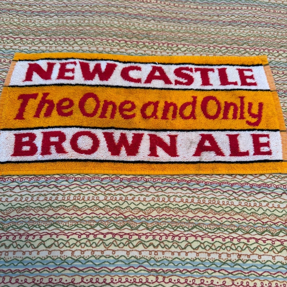 Newcastle Brown Ale Bar Towel 15.5" x 7.5"